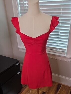 Princess Polly - Ruffle Strap Mini Sundress with Criss-cross Tie Back